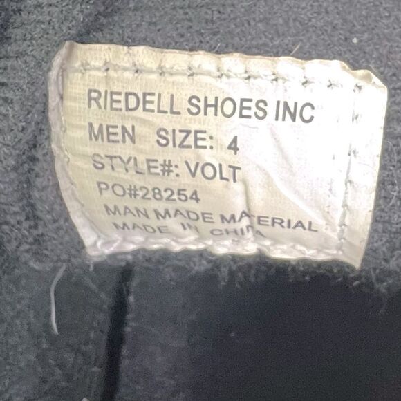 RIEDELL VOLT MENS LOW CUT ROLLER SKATES SIZE 4 BLACK WITH WHITE STRIPES - Picture 10 of 12